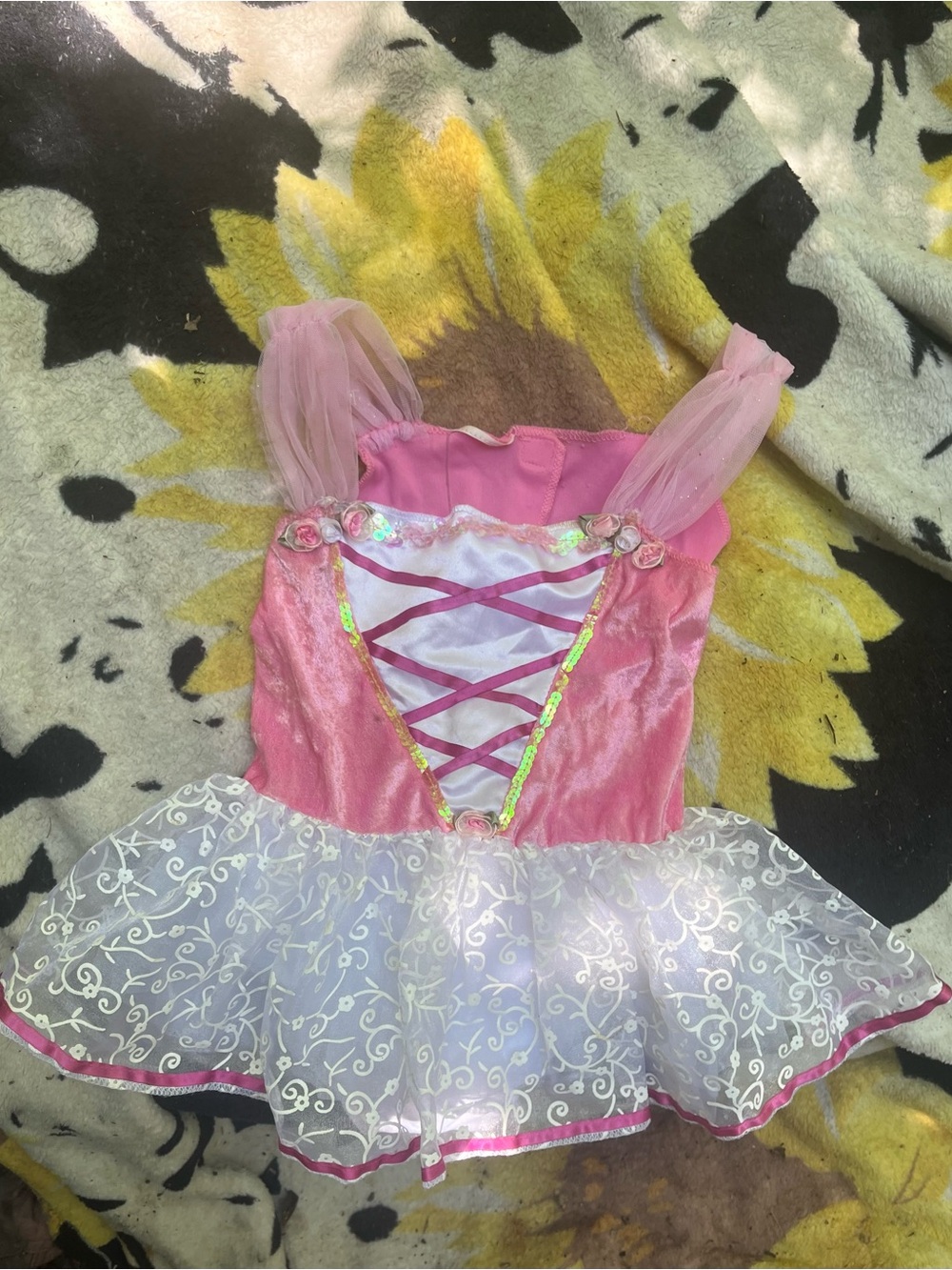 Pink Princess Tulle Skirt Kids Costume Dress